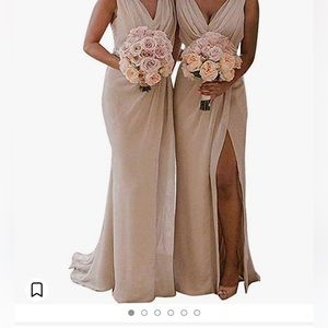 Brand New Champagne colored bridesmaid dress.